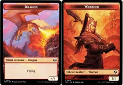 Dragon (0011) / Warrior Double-Sided Token [Tarkir: Dragonstorm] MTG 🔥 - Image 4