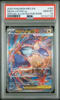 2025 POKEMON MEG EN-MEGA EVOLUTION #181 MEGA LATIAS EX PSA 10 - Image 1