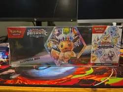 Pokemon TCG Scarlet and Violet Prismatic Evolutions Surprise Box/booster Bundle - Image 1