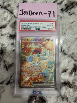 Pokemon TCG Keldeo ex 167/086 White Flare Illustration Rare Holo PSA 10 210 HP - Image 3