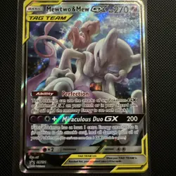 Pokemon Mewtwo and Mew GX TCG Sun & Moon Holo Promo Card #SM191 - Image 1