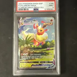 Flareon Vmax - SWSH180 PSA 9 Black Star Promo Alternate Art Pokemon - MINT - Image 1