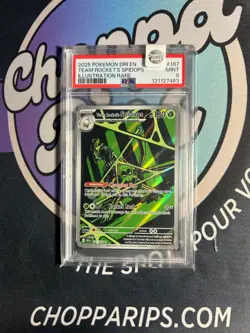 Pokemon Destined Rivals Team Rocket’s Spidops Full Art IR Holo #187/182 PSA 9 - Image 1