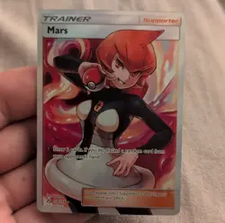 Pokemon Mars Ultra Rare Full Art Holo Trainer Supporter SM Ultra Prism 154/156 - Image 1