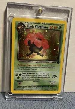 Pokemon Team Rocket 1st Edition Dark Vileplume 13/82 Rare Holo (swirl) - Image 1