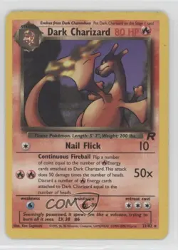 Dark Charizard Pokemon Team Rocket #21 2000 - Image 1