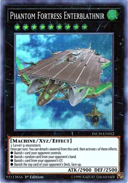 Yugioh: Phantom Fortress Enterblathnir - INCH-EN052 Super Rare 1st Edition LP - Image 1