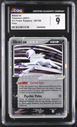 CGC 9 MINT Absol ex 2007 EX Power Keepers 92/108 Holo Pokemon Card - Image 1