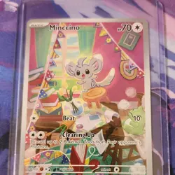 Minccino & Cinccino Holo Pokemon TCG Cards 182/162 183/162 2024 Lot - Image 2