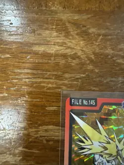 Zapdos File No.145 Carddass 1997 Prism Holo Bandai Japanese Pokemon Card - Image 2