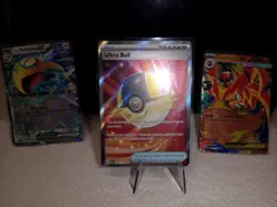 Ultra Ball 264/217 Ascended Heroes Full Art Trainer Holo Pokemon Card Embroar Ex - Image 2