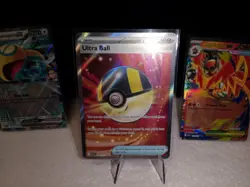 Ultra Ball 264/217 Ascended Heroes Full Art Trainer Holo Pokemon Card Embroar Ex - Image 3