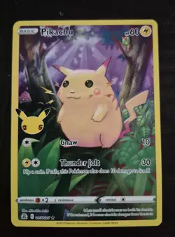 Pikachu 5/25 Celebrations Full Art Holo Rare Pokemon TCG Card - NM/LP (22) - Image 1