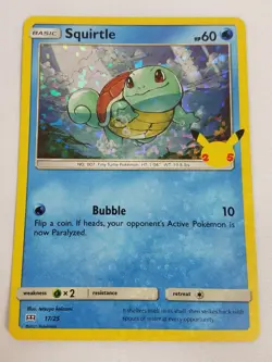 Squirtle 17/25 Pokemon TCG Holo Card McDonalds 25th Anniversary Promo NM - Image 1