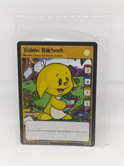 2004 Neopets Trading Card YELLOW KACHEEK 4/15 Promo New NIP - Image 1