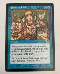 Show and Tell Urza's Saga Regular Light Play MTG Magic - Image 1