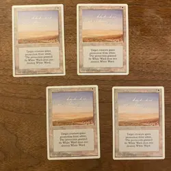 4x White Ward NM+ NEVER PLAYED MTG Fourth 4th Ed. Magic x4 FAST SHIPPING - Image 1
