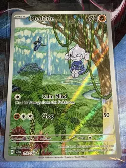 Meditite 153/142 Sv07: Stellar Crown Illustration Rare Holo Pokemon TCG NM - Image 1