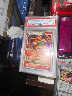 2009 POKEMON DIAMOND & PEARL BLACK STAR PROMO HOLO #DP45 CHARIZARD G LV.X PSA 8 - Image 3