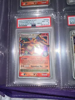 2009 POKEMON DIAMOND & PEARL BLACK STAR PROMO HOLO #DP45 CHARIZARD G LV.X PSA 8 - Image 4