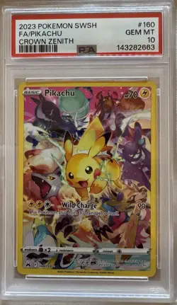 Pokemon Pikachu TCG Crown Zenith PSA 10, 160/159 English, Self Graded - Image 1