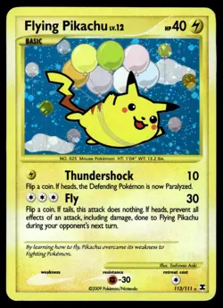 Flying Pikachu lv.12 #113 - Rare - Pokemon Rising Rivals - NM - Image 1