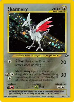 Skarmory - Holo - 13/111 Neo Genesis - WOTC Unlimited - Pokemon TCG - 2000 - Image 1