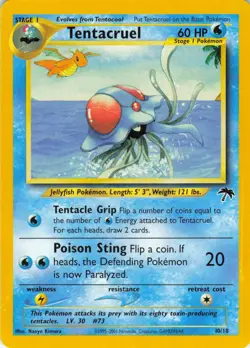 Tentacruel - 10/18 Southern Islands - Pokemon TCG - 2001 - Image 1