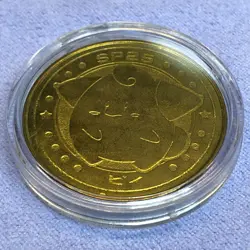 Pokemon Vintage Meiji Metal Battle Golden Coin Medal - SP25 Cleffa - #0059 - Image 1
