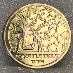 Pokemon Japanese Nintendo - Metal Battle Golden Coin - Medal - Gyarados - #1059 - Image 1