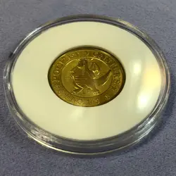 Pokemon 1997 Banpresto Metal Gold Coin - Nintendo - No.149 Dragonite - #0873 - Image 1