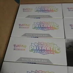 Pokemon TCG Prismatic Evolutions Case of 10x Sealed Elite Trainer Boxes - Image 5