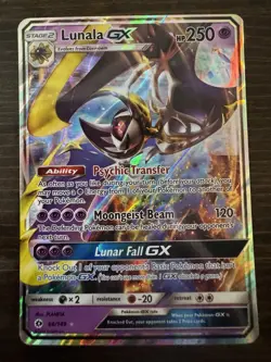 Pokemon TCG Lunala GX 66/149 Sun & Moon Burning Shadows 2016 NM Condition - Image 1
