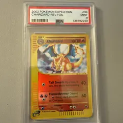 2002 Pokemon Expedition Charizard Reverse Holo Foil 39 PSA 9 - Image 1