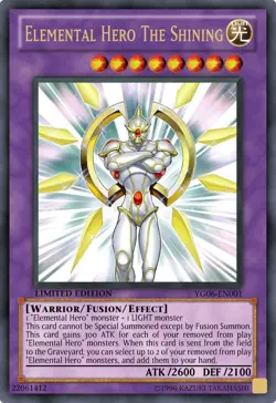 Elemental Hero The Shining - YG06-EN001 - Ultra Rare - Limited Edition x1 - Ligh - Image 1