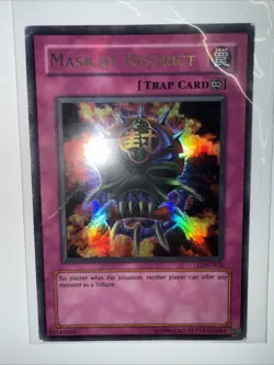 Yugioh Mask of Restrict LON-018 Ultra Rare Unlimited LP - Image 1