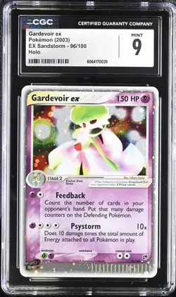 CGC 9 Gardevoir ex 96/100 EX Sandstorm Holo Pokemon Card - Image 1