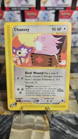 Pokemon TCG Chansey Card 72/165 2002 Expedition Base Set Uncommon Card - Image 1