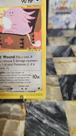 Pokemon TCG Chansey Card 72/165 2002 Expedition Base Set Uncommon Card - Image 5