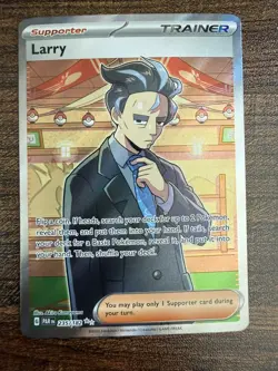 Larry 235/182 Full Art Trainer Pokemon Card- Near Mint- Paradox Rift - Image 1