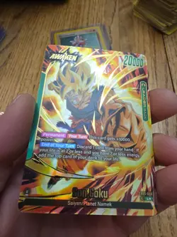 Son Goku FB05-049 Leader Alternate Art New Adventure Dragon Ball Super TCG Card - Image 2