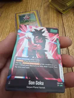 Son Goku FB05-049 Leader Alternate Art New Adventure Dragon Ball Super TCG Card - Image 4
