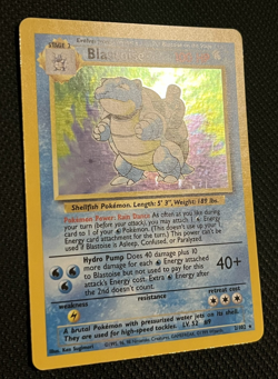 Gorgeous Vintage Pokemon Card Holo Rare Base Set Blastoise 2/102 - Image 3