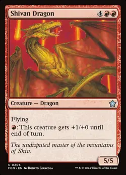 4x Shivan Dragon MTG Foundations NM Magic Regular - Image 1