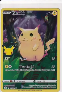 Pikachu 5/25 Pokemon Celebrations 25th Anniversary Set Full Art 🔥GRAND CARTEL🔥 - Image 1