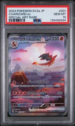 Pokemon TCG - PSA 10 Japanese Charizard EX 201/165 SV2a 151 - Image 1