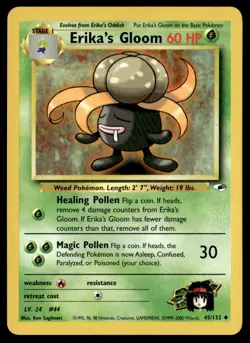 Erika's Gloom 045/132 Gym Heroes Uncommon English Pokemon Card - Image 1