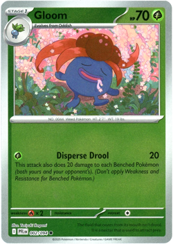 Gloom (Reverse Holo-Foil) - Pokemon TCG - Phantasmal Flames PFL #002/094 - Image 1
