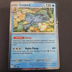 Golduck 008 Pokemon TCG Mega Evolution Black Star Promo Cosmo NM (with Swirl) - Image 1