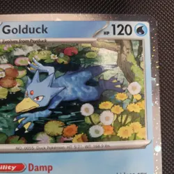 Golduck 008 Pokemon TCG Mega Evolution Black Star Promo Cosmo NM (with Swirl) - Image 4